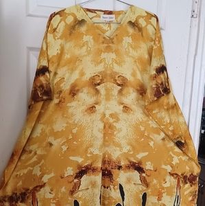 Pretty Shore Drive  yellow/orange African dress